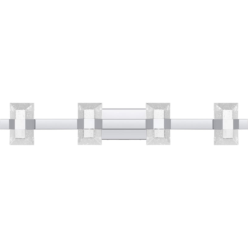 Quoizel Selena 36" LED Bath Light, Chrome/Clear Bubble Glass