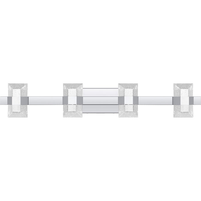 Quoizel Selena 36" LED Bath Light, Chrome/Clear Bubble Glass