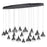Quoizel Shadow Linear LED Light Chandelier, Black Chrome/Smoke