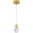 Quoizel Skye Lt Mini Pendant, Gold/Clear Bubble Crystal - PCSKY1505BRG