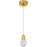 Quoizel Skye Lt Mini Pendant, Gold/Clear Bubble Crystal