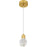Quoizel Skye Lt Mini Pendant, Gold/Clear Bubble Crystal