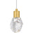 Quoizel Skye Lt Mini Pendant, Gold/Clear Bubble Crystal
