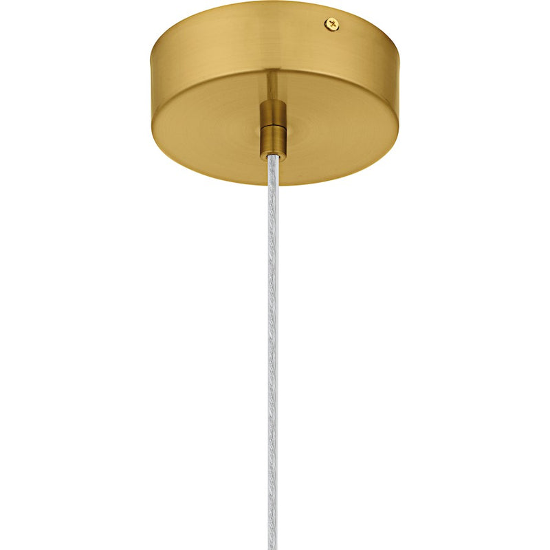 Quoizel Skye Lt Mini Pendant, Gold/Clear Bubble Crystal