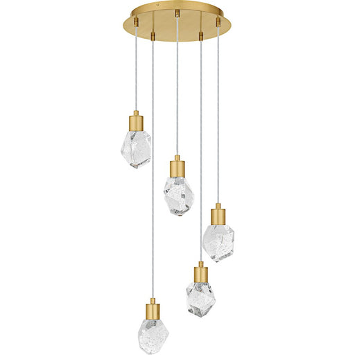Quoizel Skye Lt Pendant, Gold/Clear Bubble Crystal