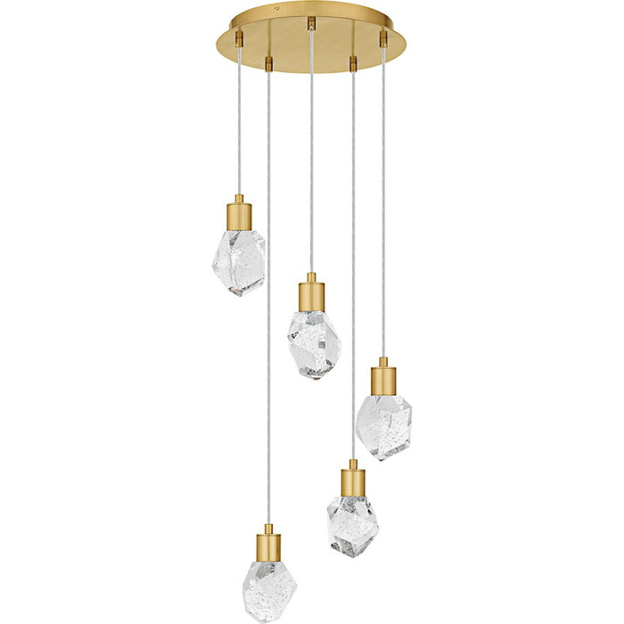 Quoizel Skye Lt Pendant, Gold/Clear Bubble Crystal