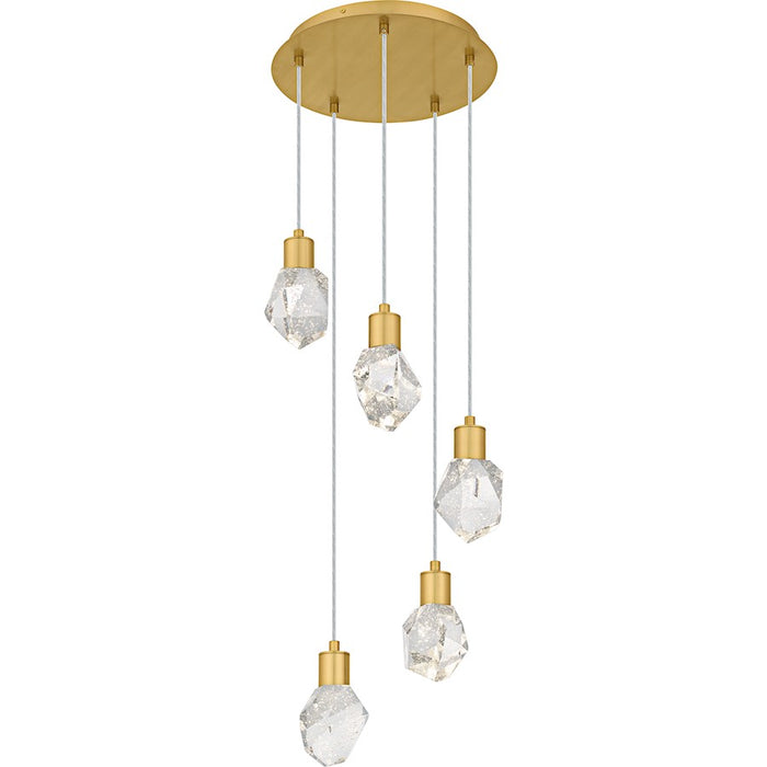 Quoizel Skye Lt Pendant, Gold/Clear Bubble Crystal