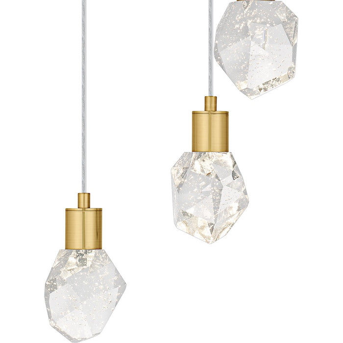 Quoizel Skye Lt Pendant, Gold/Clear Bubble Crystal