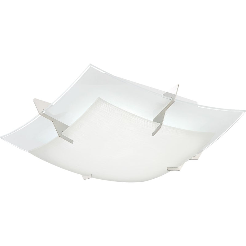 Quoizel 15.50"SQ Platinum Stream Flush Mount, Polished Chrome