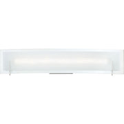 Quoizel Stream 24in LED Bath Vanity Light | Modern Polished Chrome and White Etched Glass | Bathroom Vanity & Powder Room | Model PCSM8524C