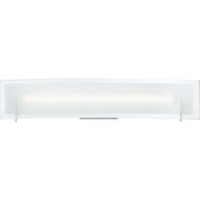 Quoizel Stream 24in LED Bath Vanity Light | Modern Polished Chrome and White Etched Glass | Bathroom Vanity & Powder Room | Model PCSM8524C