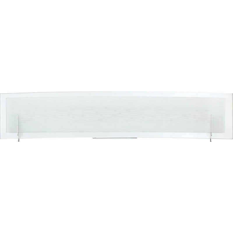 Quoizel Stream 24in LED Bath Vanity Light | Modern Polished Chrome and White Etched Glass | Bathroom Vanity & Powder Room | Model PCSM8524C
