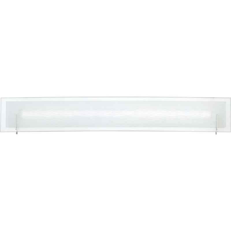 Quoizel Stream 32in LED Bath Vanity Light | Modern Polished Chrome and White Etched Glass | Bathroom Vanity & Powder Room | Model PCSM8532C