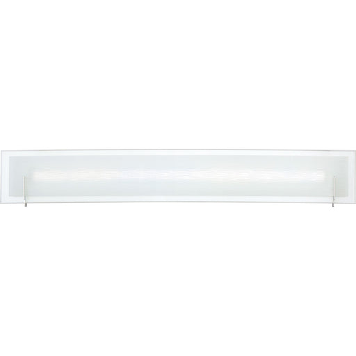 Quoizel Stream 32in LED Bath Vanity Light | Modern Polished Chrome and White Etched Glass | Bathroom Vanity & Powder Room | Model PCSM8532C