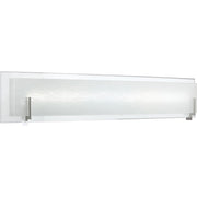 Quoizel Stream 32in LED Bath Vanity Light | Modern Polished Chrome and White Etched Glass | Bathroom Vanity & Powder Room | Model PCSM8532C