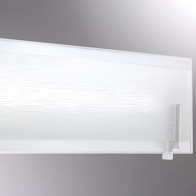 Quoizel Stream 32in LED Bath Vanity Light | Modern Polished Chrome and White Etched Glass | Bathroom Vanity & Powder Room | Model PCSM8532C