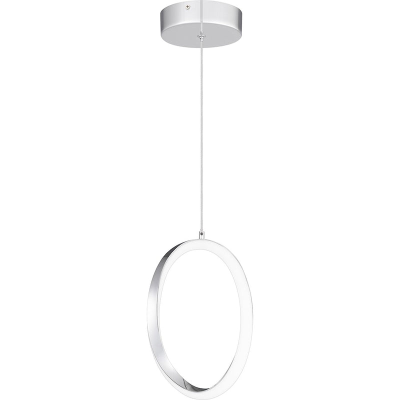 Quoizel Senna LED Mini Pendant, Polished Chrome
