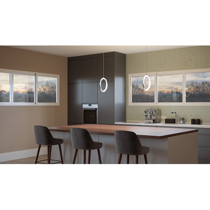 Quoizel Senna LED Mini Pendant, Polished Chrome