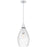 Quoizel Spruce 1 Light Pendant, Polished Chrome/Clear/Embedded