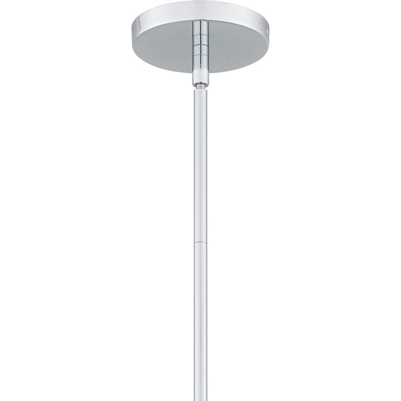 Quoizel Spruce 1 Light Pendant, Polished Chrome/Clear/Embedded