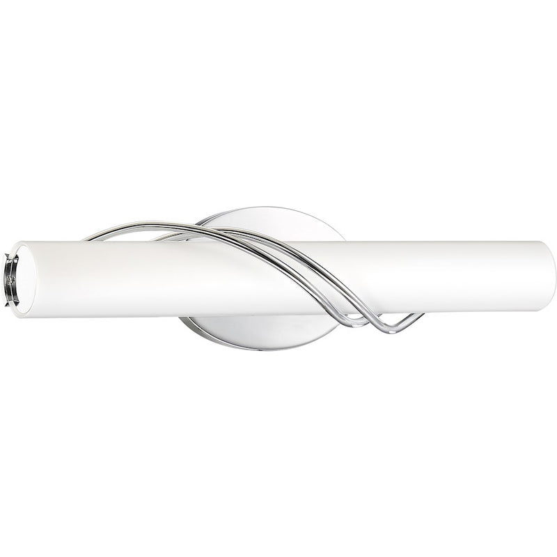 Quoizel Serenade 19in LED Bath Vanity Light | Modern Polished Chrome and White Etched Glass | Bathroom Vanity & Powder Room | Model PCSQ8519C