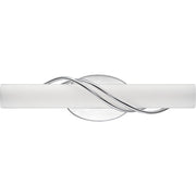 Quoizel Serenade 19in LED Bath Vanity Light | Modern Polished Chrome and White Etched Glass | Bathroom Vanity & Powder Room | Model PCSQ8519C