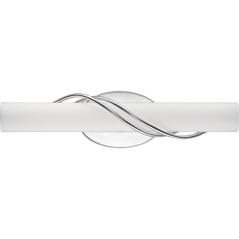 Quoizel Serenade 19in LED Bath Vanity Light | Modern Polished Chrome and White Etched Glass | Bathroom Vanity & Powder Room | Model PCSQ8519C