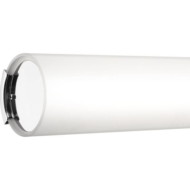 Quoizel Serenade 25in LED Vanity Light | Contemporary Polished Chrome and White Etched Glass | Bathroom Vanity | 25.25 x 4 x 4.75 in | Model PCSQ8525C