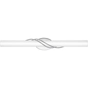 Quoizel Serenade 32in LED Vanity Light | Contemporary Polished Chrome and White Etched Glass | Bathroom Vanity | 32.25 x 4 x 4.75 in | Model PCSQ8532C