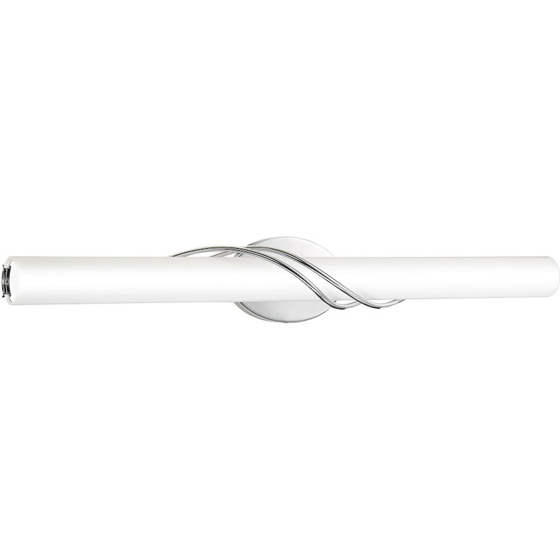 Quoizel Serenade 32in LED Vanity Light | Contemporary Polished Chrome and White Etched Glass | Bathroom Vanity | 32.25 x 4 x 4.75 in | Model PCSQ8532C