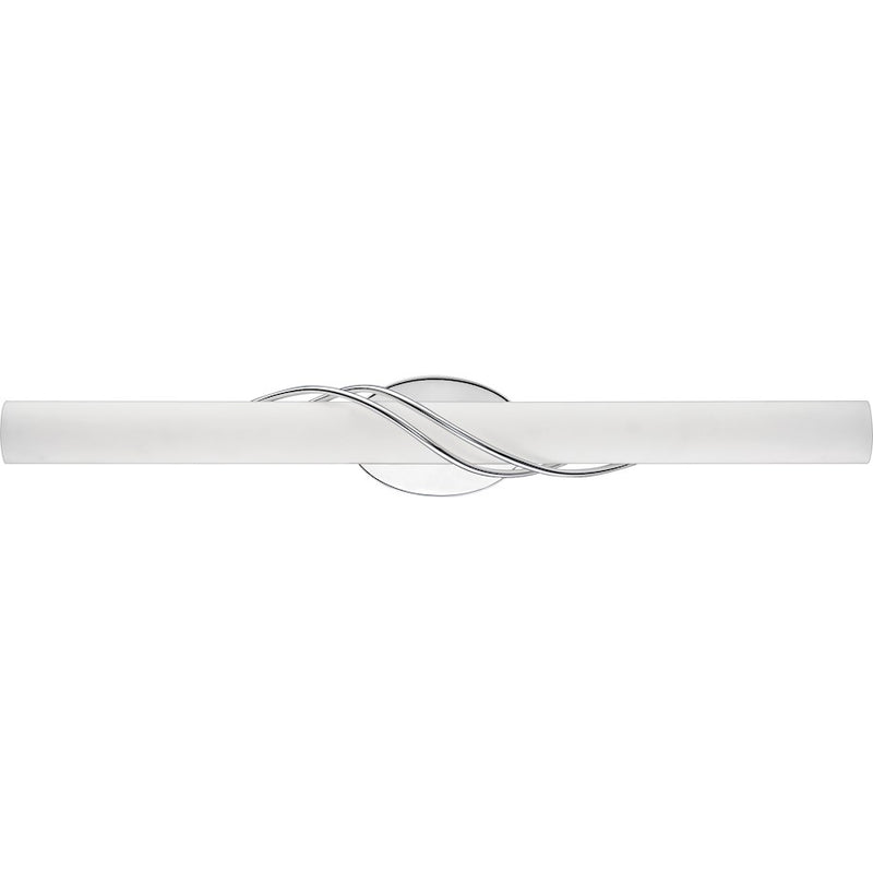 Quoizel Serenade 32in LED Vanity Light | Contemporary Polished Chrome and White Etched Glass | Bathroom Vanity | 32.25 x 4 x 4.75 in | Model PCSQ8532C