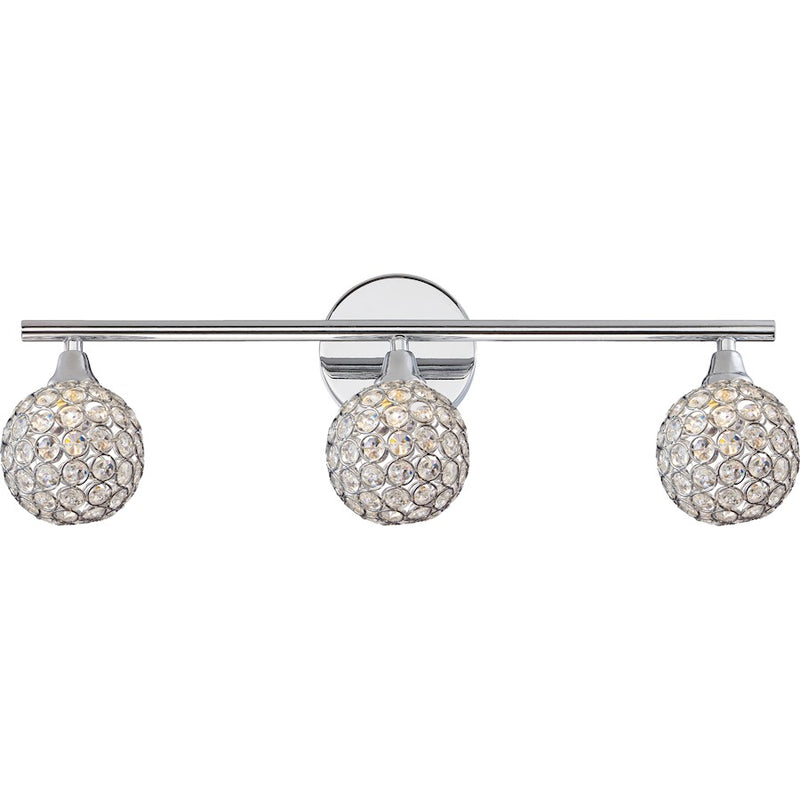 Quoizel Platinum Shimmer 3 Light Vanity Light in Polished Chrome