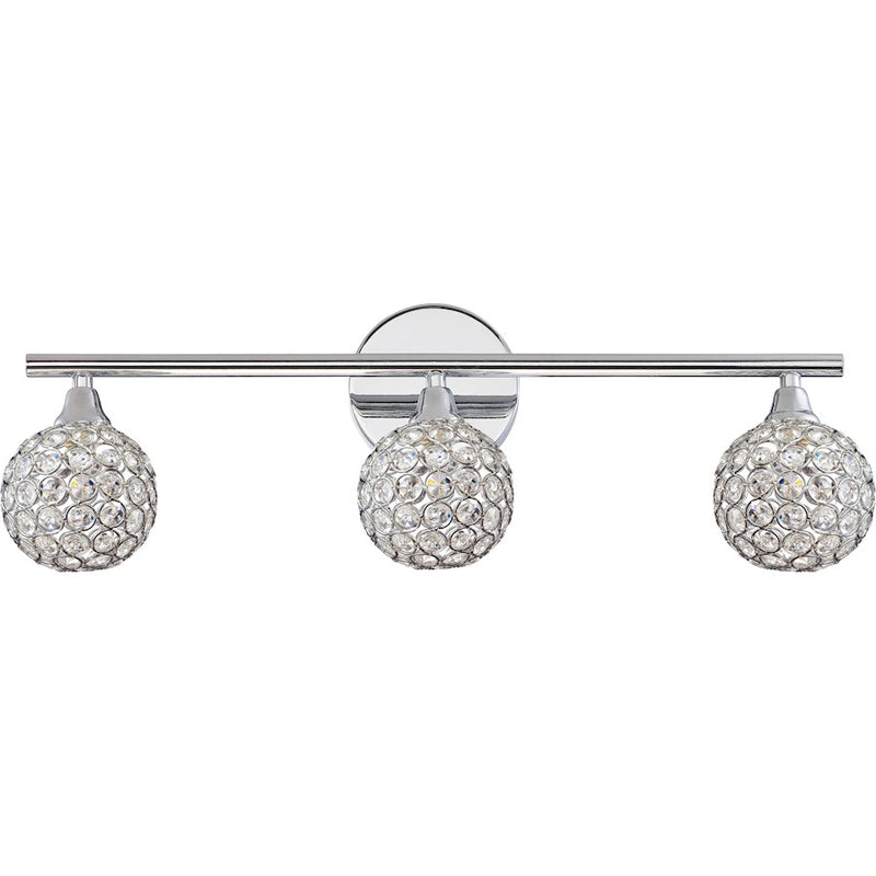 Quoizel Platinum Shimmer 3 Light Vanity Light in Polished Chrome