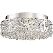 Quoizel Starlet 14in LED Flush Mount | Glam Polished Chrome and Clear Crystal Glass | Entryway & Hallway | 13.75 x 13.75 x 5.5 in | Model PCST1614C