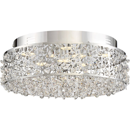 Quoizel Starlet 14in LED Flush Mount | Glam Polished Chrome and Clear Crystal Glass | Entryway & Hallway | 13.75 x 13.75 x 5.5 in | Model PCST1614C