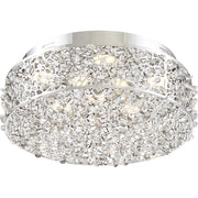 Quoizel Starlet 14in LED Flush Mount | Glam Polished Chrome and Clear Crystal Glass | Entryway & Hallway | 13.75 x 13.75 x 5.5 in | Model PCST1614C