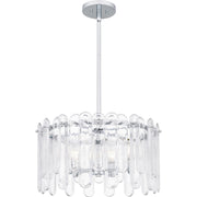 Quoizel Stiles 20in 5-Light Pendant | Glam Polished Chrome and Clear Beveled Glass | Dining Room & Entryway | Model PCSTI2820C