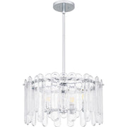 Quoizel Stiles 20in 5-Light Pendant | Glam Polished Chrome and Clear Beveled Glass | Dining Room & Entryway | Model PCSTI2820C