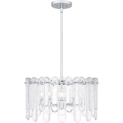 Quoizel Stiles 20in 5-Light Pendant | Glam Polished Chrome and Clear Beveled Glass | Dining Room & Entryway | Model PCSTI2820C