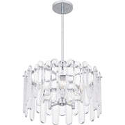Quoizel Stiles 20in 5-Light Pendant | Glam Polished Chrome and Clear Beveled Glass | Dining Room & Entryway | Model PCSTI2820C