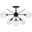 Quoizel Salvador 6Lt Semi-Flush Mount, Earth Black/Clear Textured - PCSVD1724EK