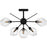 Quoizel Salvador 6Lt Semi-Flush Mount, Earth Black/Clear Textured