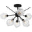 Quoizel Salvador 6Lt Semi-Flush Mount, Earth Black/Clear Textured