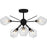 Quoizel Salvador 6Lt Semi-Flush Mount, Earth Black/Clear Textured