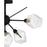 Quoizel Salvador 6Lt Semi-Flush Mount, Earth Black/Clear Textured