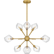 Quoizel Salvador 9Lt Chandelier, Gold/Clear Textured - PCSVD5034BRG