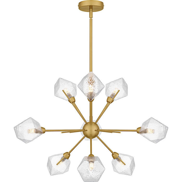 Quoizel Salvador 9Lt Chandelier, Gold/Clear Textured - PCSVD5034BRG