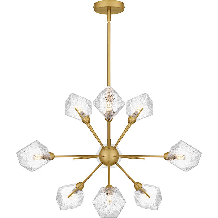 Quoizel Salvador 9Lt Chandelier, Gold/Clear Textured - PCSVD5034BRG