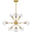 Quoizel Salvador 9Lt Chandelier, Gold/Clear Textured