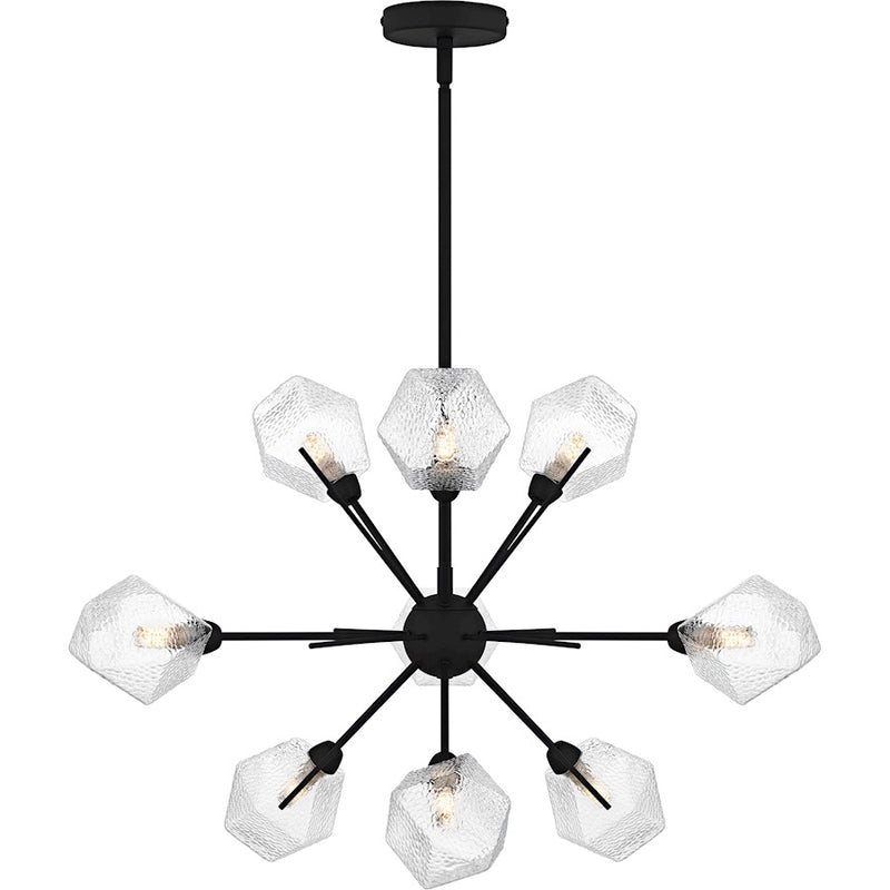 Quoizel Salvador 9Lt Chandelier, Earth Black/Clear Textured - PCSVD5034EK